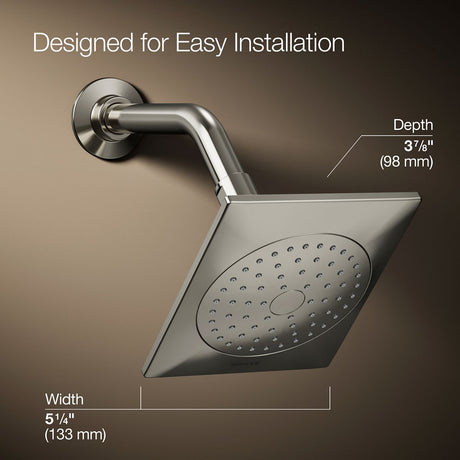 Loure® Single-function showerhead, 2.5 gpm