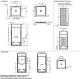 Essence SH-3636 AcrylX Alcove Center Drain Four-Piece Shower in White