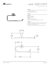 9 1/2" wallmount towel holder