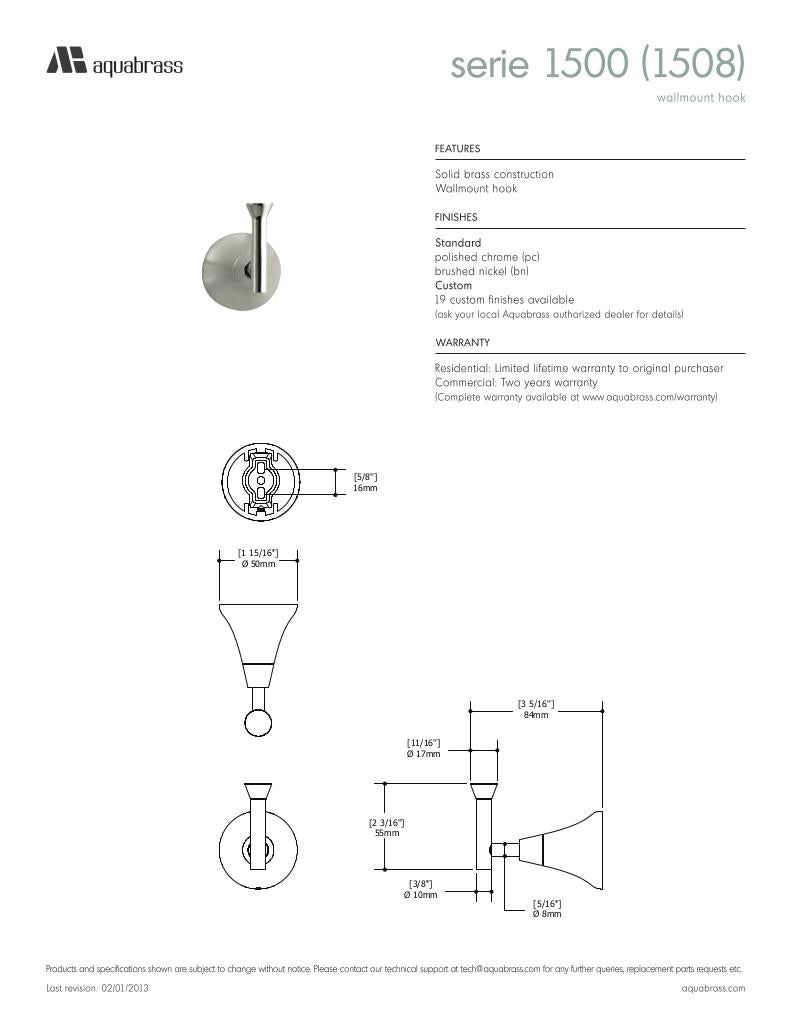 Wallmount hook