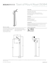 Floormount tub filler with handshower