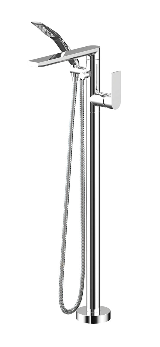 Floormount tub filler with handshower