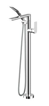 Floormount tub filler with handshower