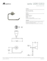 6 1/2" wallmount paper holder