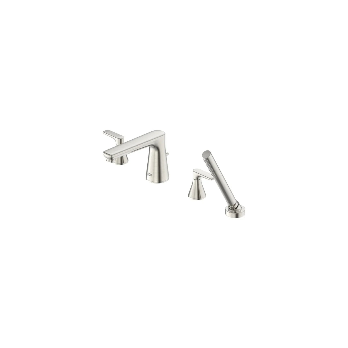 Aspirations 4-Hole 2-Handle Deck Mount Roman Tub Faucet  With Lever Handles and Personal Shower