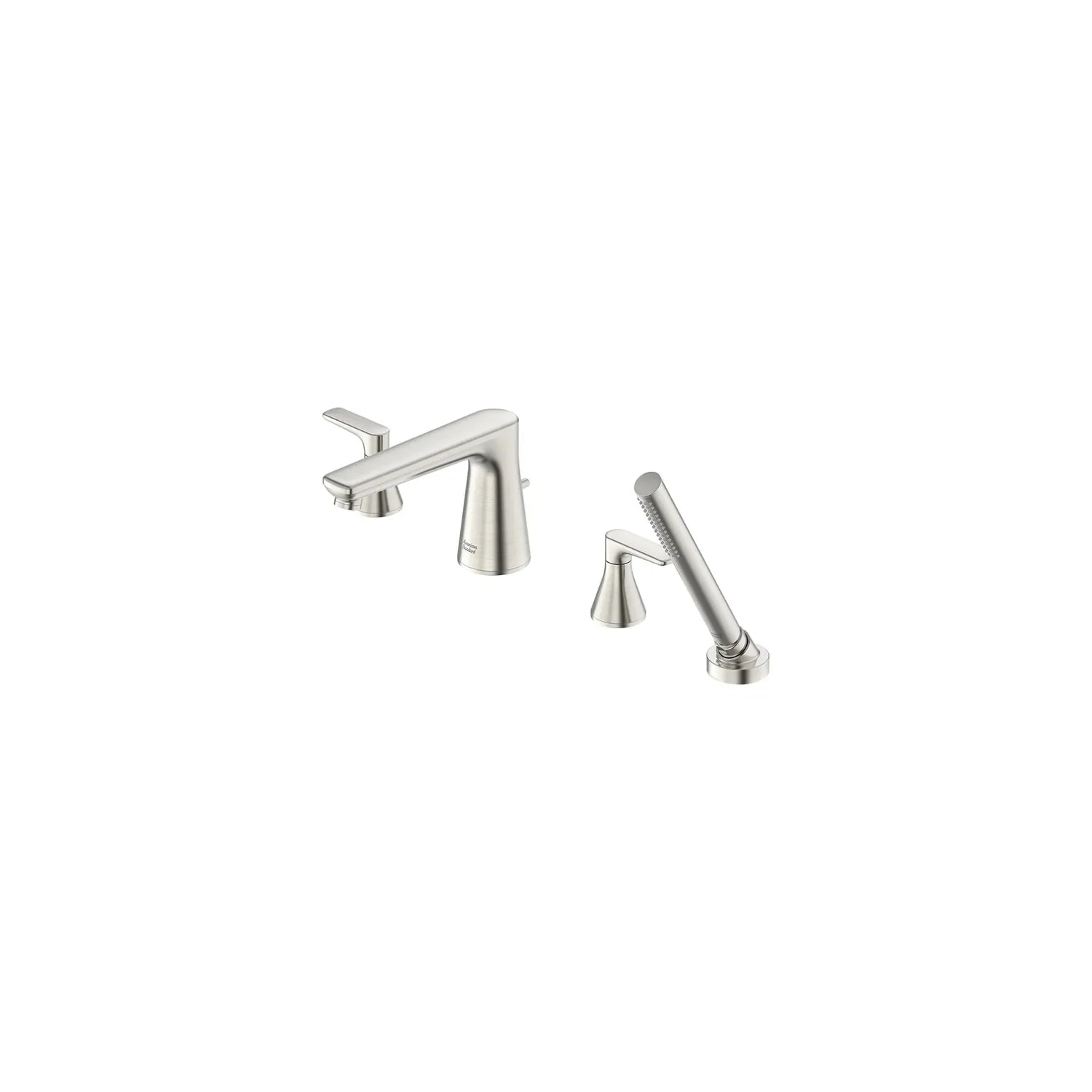 Aspirations 4-Hole 2-Handle Deck Mount Roman Tub Faucet  With Lever Handles and Personal Shower