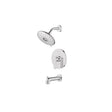 Aspirations 1.8 gpm/6.8 L/min Tub and Shower Trim Kit With Water-Saving Showerhead and Double Ceramic Pressure Balance Cartridge With Lever Handle