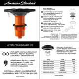 Ultima Touchless Sensor Toilet Flush Valve, Diaphragm-Type, 1.28 gpf/4.8 Lpf