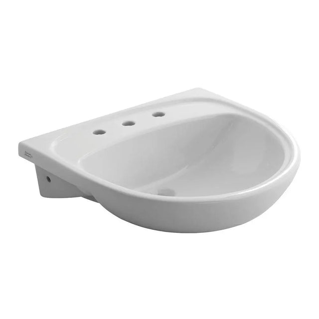 Sink Less Countertop Mezzo Semi-Countertop Sink Less Overflow with 8-Inch Widespread ...