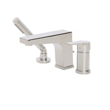 3-piece deckmount tub filler with handshower