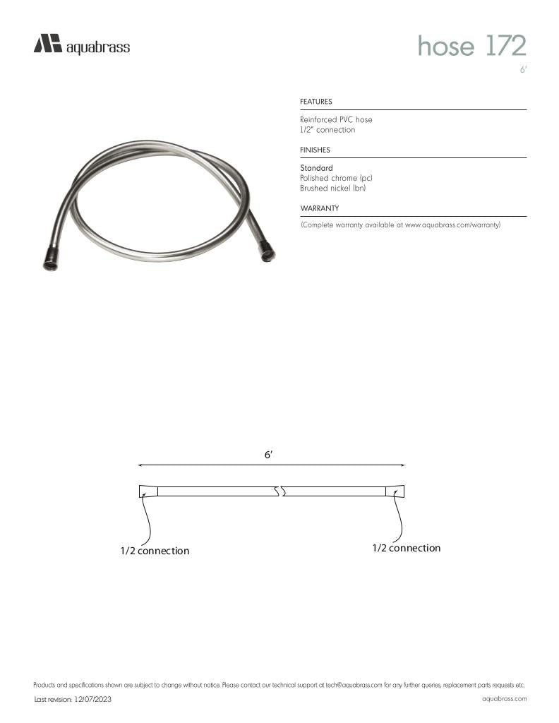 6' reinforced PVC hose