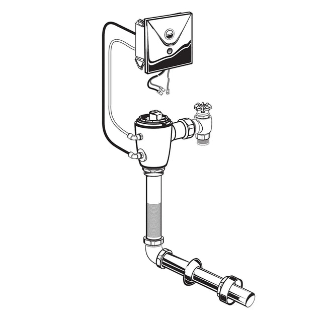 Ultima Selectronic Concealed Toilet Flush Valve, Base Model, Piston-Type, 1.6 gpf/6.0 Lpf