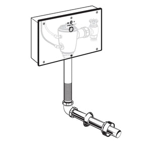Ultima Selectronic Concealed Toilet Flush Valve with Wall Box, Base Model, Piston-Type, 1.1 gpf/4.2 Lpf