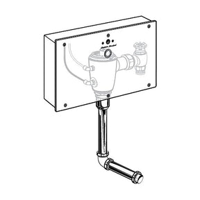 Ultima Selectronic Concealed Urinal Flush Valve with Wall Box, Base Model, Piston-Type, 0.125 gpf/0.5 Lpf