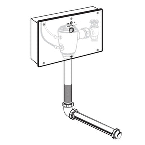 Ultima Selectronic Concealed Toilet Flush Valve with Wall Box, Base Model, Piston-Type, 1.28 gpf/4.8 Lpf