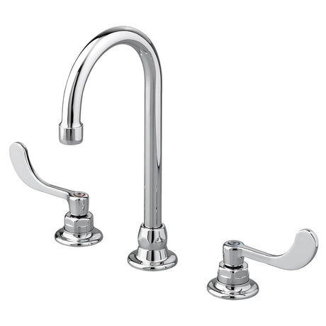 Monterrey® 8-Inch Widespread Gooseneck Faucet With Wrist Blade Handles 1.5 gpm/5.7 Lpm With Flexible Underbody