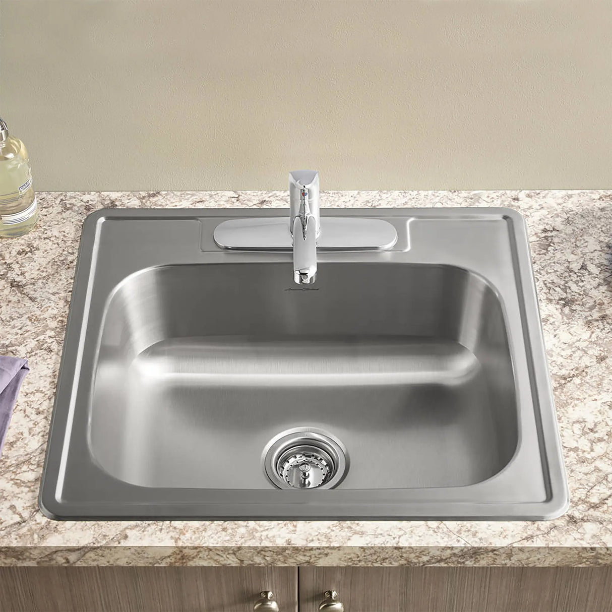 Colony® 25 x 22-Inch Stainless Steel 3-Hole Top Mount Single-Bowl ADA Kitchen Sink