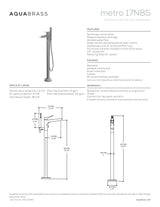 Floormount tub filler with handshower