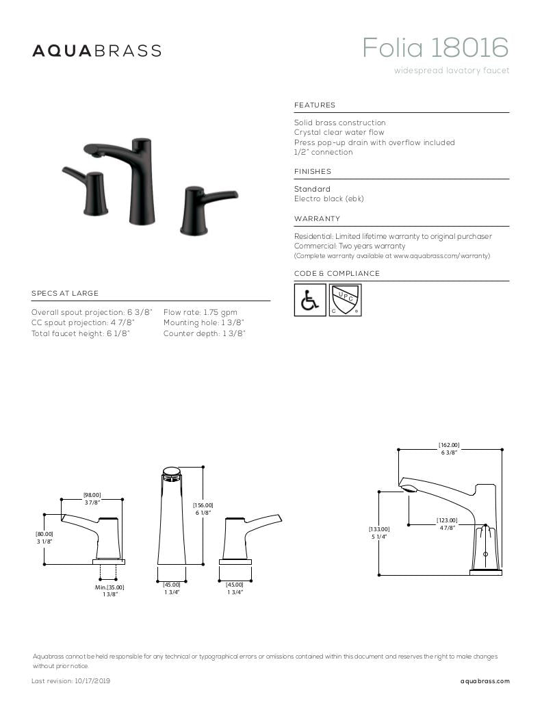 Widespread lavatory faucet
