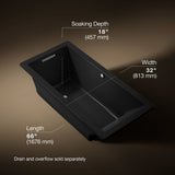 Underscore® 66" x 32" drop-in Heated BubbleMassage™ air bath
