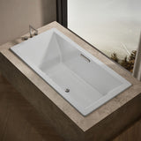 Underscore® 72" x 36" drop-in Heated BubbleMassage™ air bath with Bask® heated surface