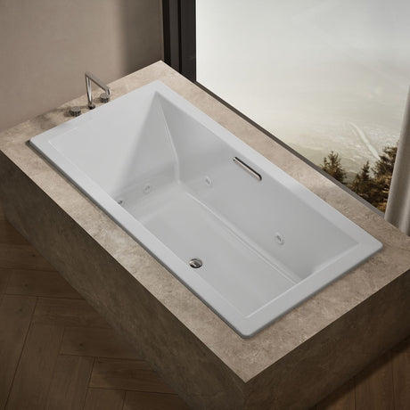 Underscore® 72" x 36" drop-in heated whirlpool bath
