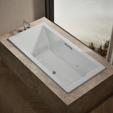 Underscore® 72" x 36" drop-in Heated BubbleMassage™ air bath with whirlpool