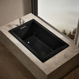 Underscore® 60" x 36" drop-in heated whirlpool bath