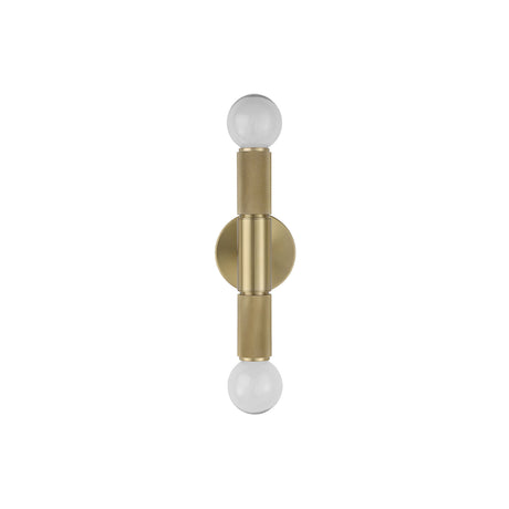 Renwil Tovi 2-light wall sconce front view, unlit