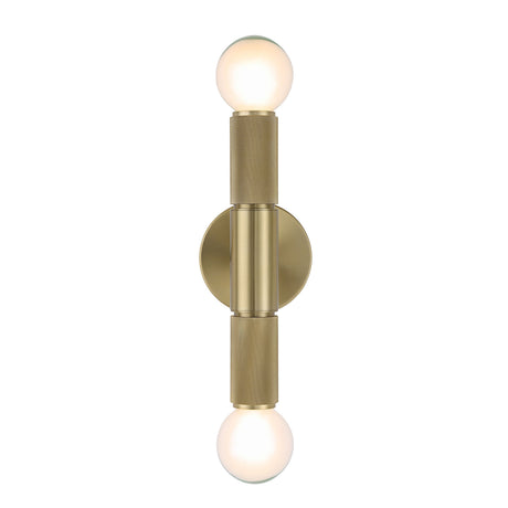 Renwil Tovi 2-light wall sconce with exposed globe bulbs, shown lit