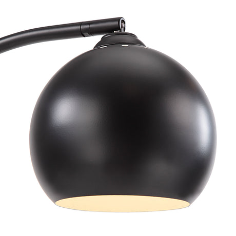 Folia floor lamp close-up of a dome iron shade and arm joint