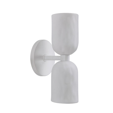 Renwil Akira 2-light wall sconce side angle showing the round wall plate