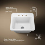 Glen Falls™ 25" top-/undermount single-bowl utility sink