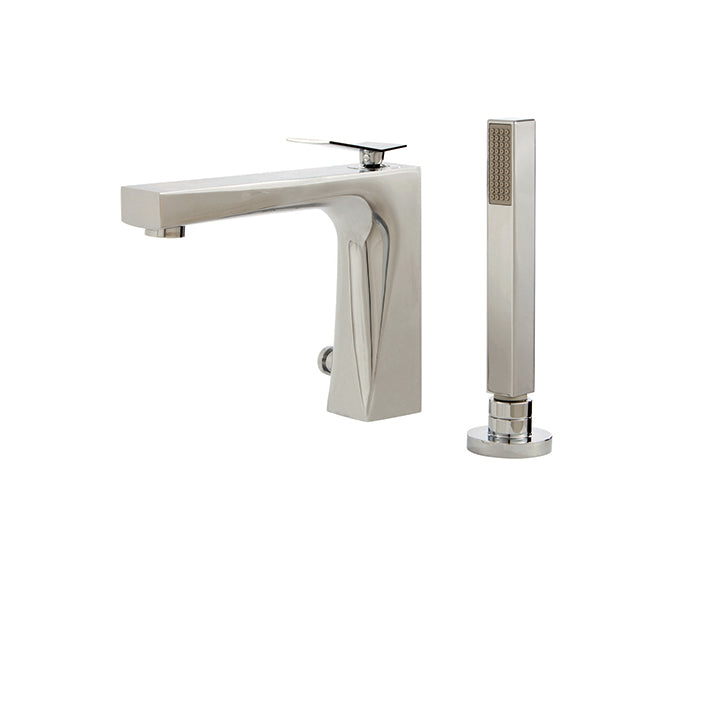 2-piece deckmount tub filler with handshower