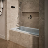 Archer® 60" x 30" alcove bath with Bask® heated surface, left drain