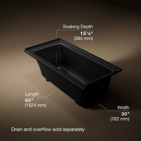 Archer® 60" x 30" alcove bath, right drain