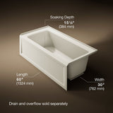 Archer® 60" x 30" alcove bath right drain