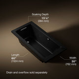 Archer® 60" x 30" drop-in bath with Bask® heated surface