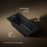 Archer® 60" x 30" drop-in whirlpool bath