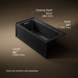 Archer® 60" x 30" alcove Heated BubbleMassage™ air bath, left drain