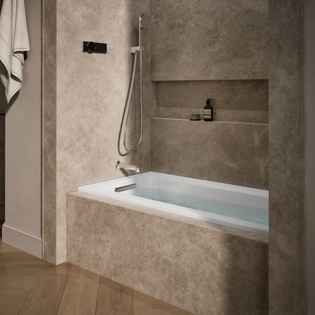 Archer® 60" x 30" alcove heated whirlpool bath, left drain