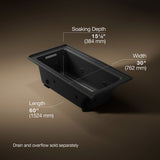 Archer® 60" x 30" alcove whirlpool bath, left drain
