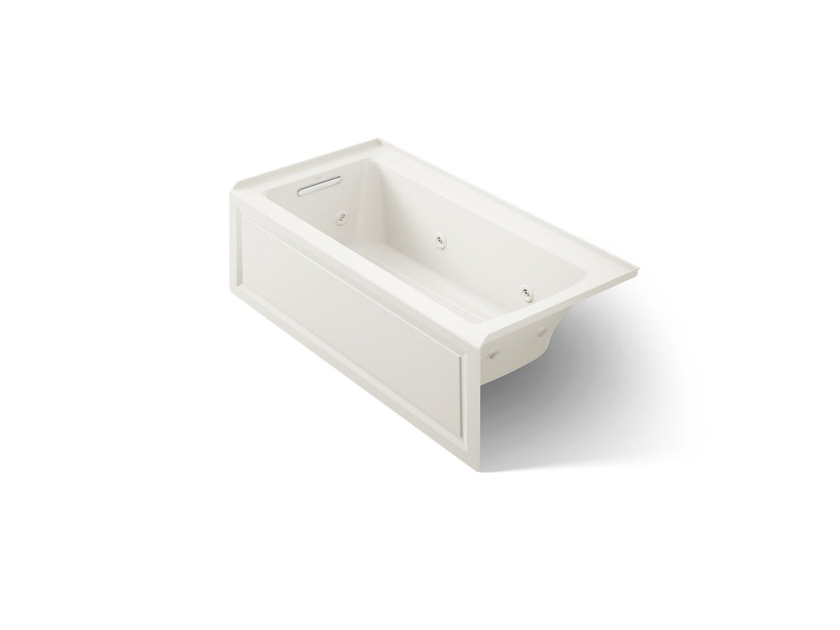 Archer® 60" x 30" alcove whirlpool bath, left drain