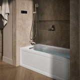 Archer® 60" x 30" alcove whirlpool bath with Bask® heated surface, left drain