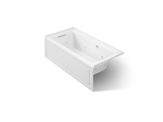 Archer® 60" x 30" alcove whirlpool bath with Bask® heated surface, left drain
