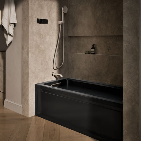 Archer® 60" x 30" alcove whirlpool bath with Bask® heated surface, left drain