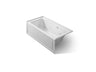 Archer® 60" x 30" alcove whirlpool bath with Bask® heated surface, left drain