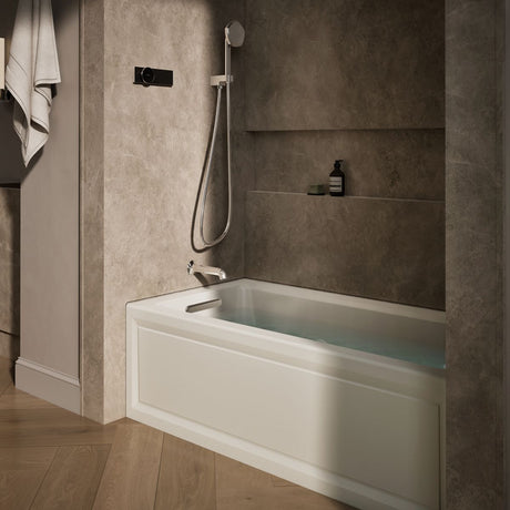 Archer® 60" x 30" alcove whirlpool bath with Bask® heated surface, left drain