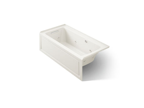 Archer® 60" x 30" alcove whirlpool bath with Bask® heated surface, left drain