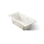 Archer® 60" x 30" alcove whirlpool bath with Bask® heated surface, left drain